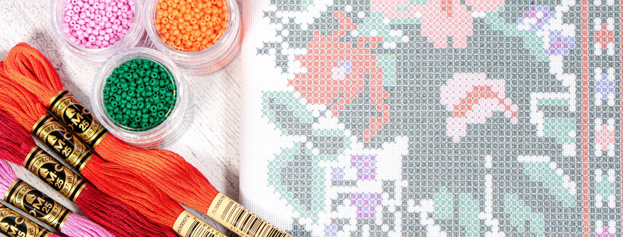 Esempio di pattern digitale trasformato in ricamo